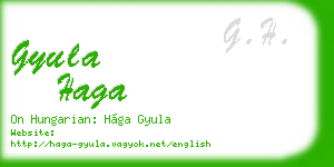 gyula haga business card
